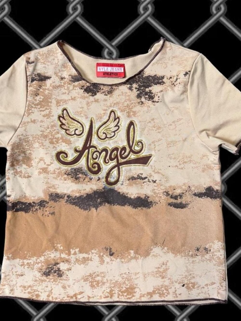 Angel Wings Baby Tee with 'Angel' graphic